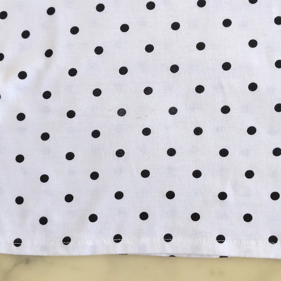 Vintage t.edwards 100% Cotton Polka Dot Cropped Blouse with 3/4 sleeve. - Picture 4 of 4